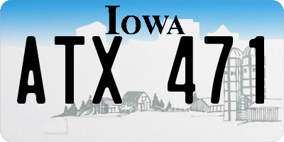 IA license plate ATX471