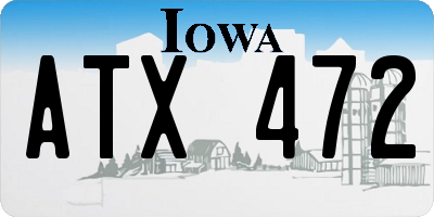 IA license plate ATX472