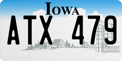 IA license plate ATX479