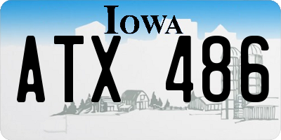 IA license plate ATX486
