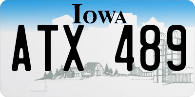 IA license plate ATX489