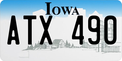IA license plate ATX490