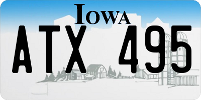 IA license plate ATX495
