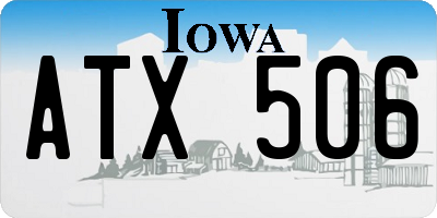 IA license plate ATX506