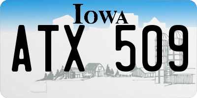 IA license plate ATX509