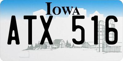 IA license plate ATX516