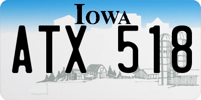 IA license plate ATX518