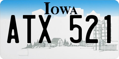 IA license plate ATX521