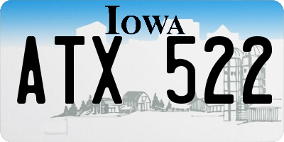 IA license plate ATX522