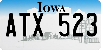 IA license plate ATX523