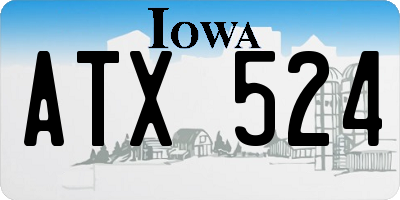 IA license plate ATX524