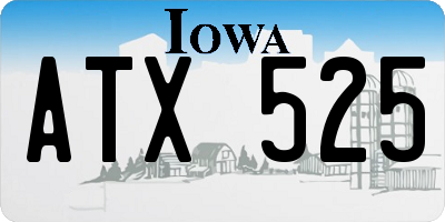 IA license plate ATX525