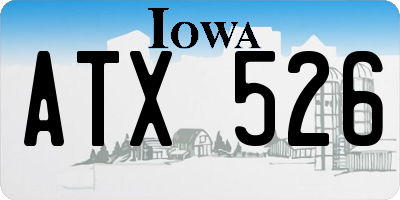 IA license plate ATX526
