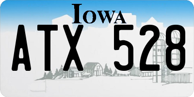 IA license plate ATX528