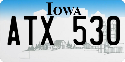 IA license plate ATX530