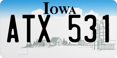 IA license plate ATX531