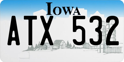 IA license plate ATX532