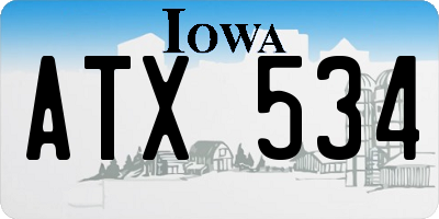 IA license plate ATX534
