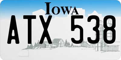 IA license plate ATX538