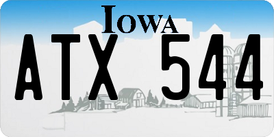 IA license plate ATX544