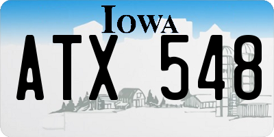 IA license plate ATX548