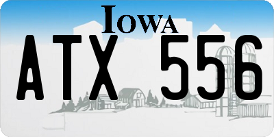 IA license plate ATX556