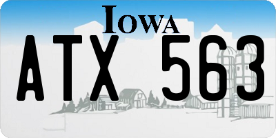 IA license plate ATX563