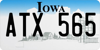IA license plate ATX565