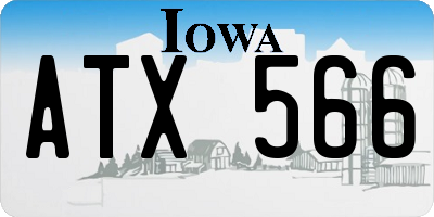 IA license plate ATX566