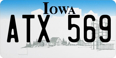 IA license plate ATX569