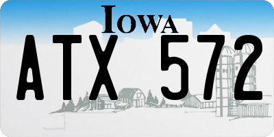 IA license plate ATX572
