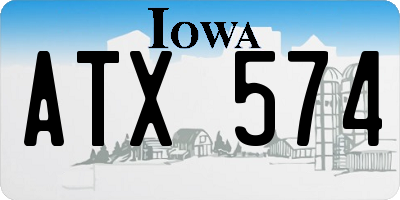 IA license plate ATX574
