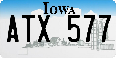 IA license plate ATX577