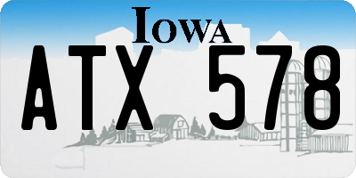 IA license plate ATX578