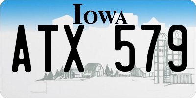 IA license plate ATX579