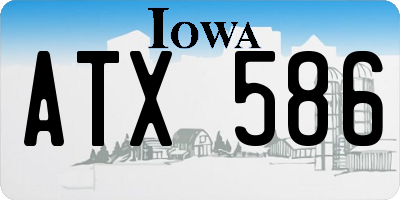 IA license plate ATX586