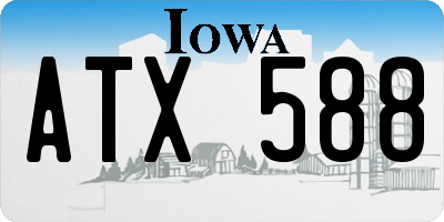 IA license plate ATX588