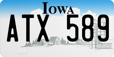 IA license plate ATX589