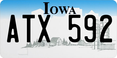 IA license plate ATX592