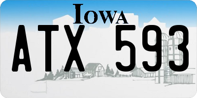 IA license plate ATX593