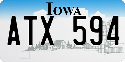 IA license plate ATX594