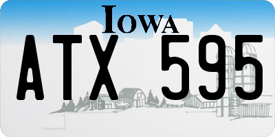 IA license plate ATX595