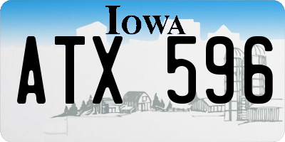 IA license plate ATX596