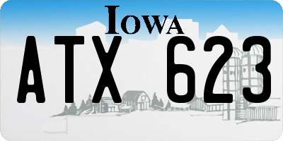 IA license plate ATX623