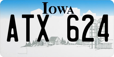 IA license plate ATX624
