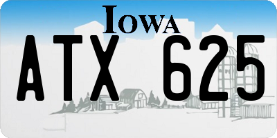 IA license plate ATX625