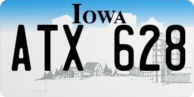 IA license plate ATX628