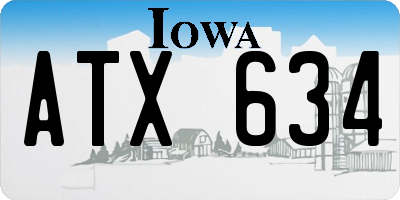 IA license plate ATX634