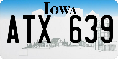 IA license plate ATX639