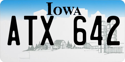 IA license plate ATX642